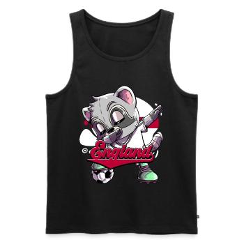 England Fußball - Männer Premium Bio Tank Top - Schwarz - Vorne - Michal (187cm)
