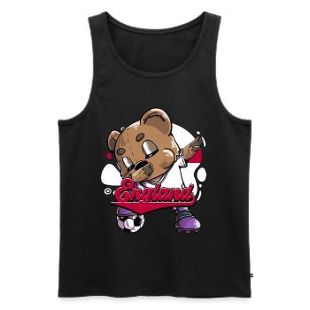 England Fußball - Männer Premium Bio Tank Top - Schwarz - Vorne - Michal (187cm)
