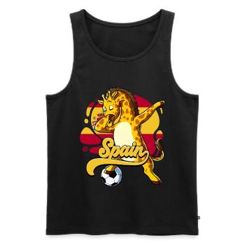 Espagne Football - Débardeur bio Premium Homme - noir - Devant - AI Model Male 178 light (178cm)
