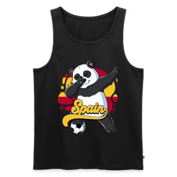 Espagne Football - Débardeur bio Premium Homme - noir - Devant - AI Model Male 178 light (178cm)
