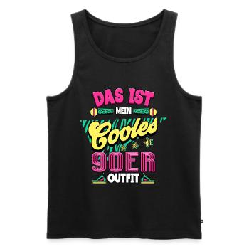 nineties - Men's Premium Organic Tank Top - black - Front - AI Model Male 178 light (178cm)