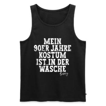 Mein 90er Kostüm Ist In Der Wäsche 90er Jahre - Männer Premium Bio Tank Top - Schwarz - Vorne - Michal (187cm)
