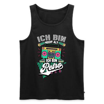 Ich Bin Nicht Alt Ich Bin Retro 90er Jahre - Männer Premium Bio Tank Top - Schwarz - Vorne - Michal (187cm)