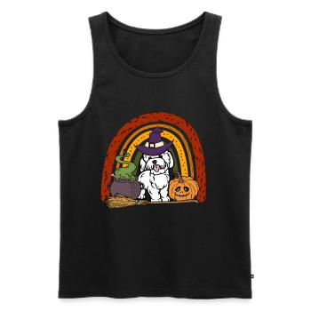 Cute Poodle Halloween Costume Dog - Men's Premium Organic Tank Top - black - Front - Michal (187cm)