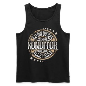 Konditor - Männer Premium Bio Tank Top - Schwarz - Vorne - Michal (187cm)