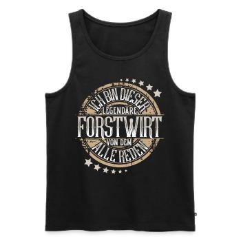 Forstwirt - Männer Premium Bio Tank Top - Schwarz - Vorne - Michal (187cm)