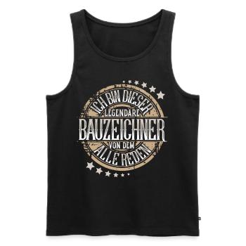 Bauzeichner - Männer Premium Bio Tank Top - Schwarz - Vorne - AI Model Male 178 light (178cm)