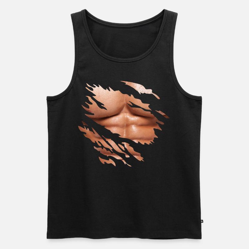 Six Pack Abs Inside - Men's Premium Organic Tank Top - black