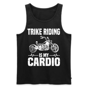 Trike - Männer Premium Bio Tank Top - Schwarz - Vorne - AI Model Male 178 light (178cm)