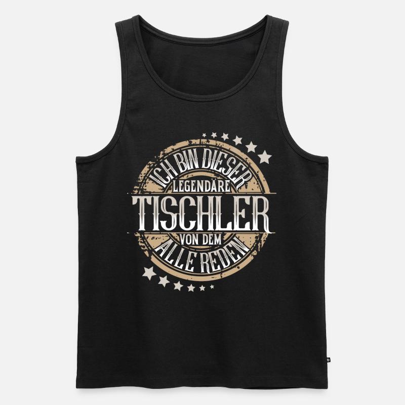 Tischler - Männer Premium Bio Tank Top - Schwarz