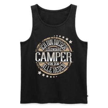 Camper Campen Camping - Männer Premium Bio Tank Top - Schwarz - Vorne - Michal (187cm)