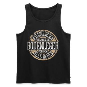 Bodenleger - Männer Premium Bio Tank Top - Schwarz - Vorne - Michal (187cm)