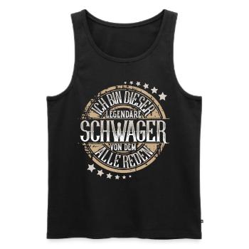 Schwager - Männer Premium Bio Tank Top - Schwarz - Vorne - Michal (187cm)
