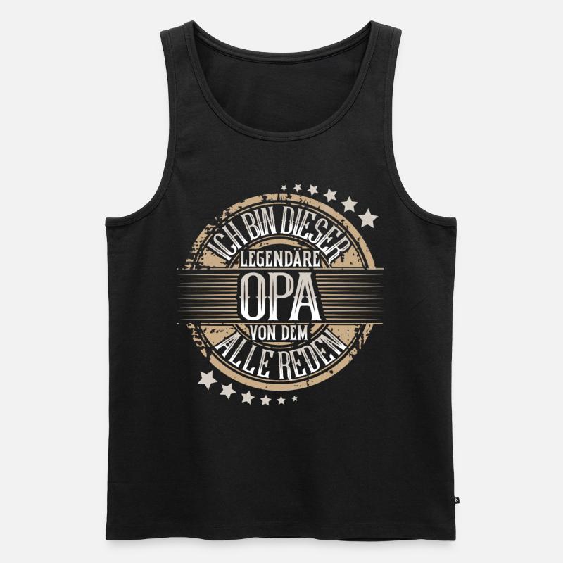 Opa - Männer Premium Bio Tank Top - Schwarz