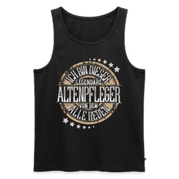 Altenpfleger - Männer Premium Bio Tank Top - Schwarz - Vorne - AI Model Male 178 light (178cm)