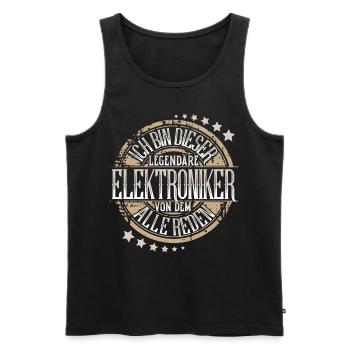 Elektroniker - Männer Premium Bio Tank Top - Schwarz - Vorne - Michal (187cm)