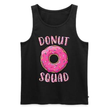 Donut Squad Matching Donut Party Pink Doughnut - Men's Premium Organic Tank Top - black - Front - Michal (187cm)