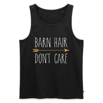 Scheunenhaare kümmern sich nicht um lustige Bauernmädchen Land - Männer Premium Bio Tank Top - Schwarz - Vorne - Michal (187cm)
