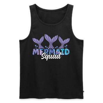 Mermaid Squad Familie Niedliche passende Meerjungfrau - Männer Premium Bio Tank Top - Schwarz - Vorne - Michal (187cm)