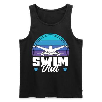 Cool Swim Dad Swim Vater Schwimmer Enthusiast - Männer Premium Bio Tank Top - Schwarz - Vorne - Michal (187cm)