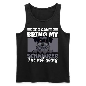 Schnauzer Papa Chien Amoureux Schnauzer Chien Père Chien - Débardeur bio Premium Homme - noir - Devant - Michal (187cm)
