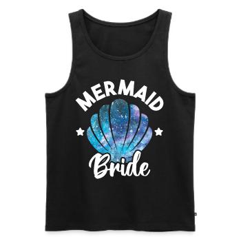 Cute Mermaid Bride Seashell Matching Mermaid - Men's Premium Organic Tank Top - black - Front - Michal (187cm)