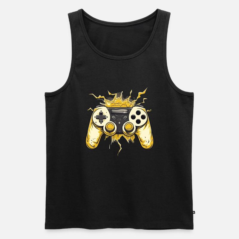 Gaming Controller - Männer Premium Bio Tank Top - Schwarz