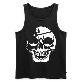 Horror Skull Skull Art Skull Gothic Heavy Metal - Men's Premium Organic Tank Top - black - Front - Michal (187cm)