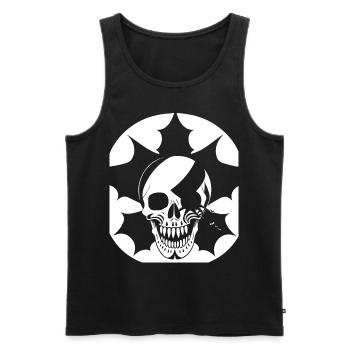 Horror Skull Skull Art Skull Gothic Heavy Metal - Men's Premium Organic Tank Top - black - Front - Michal (187cm)