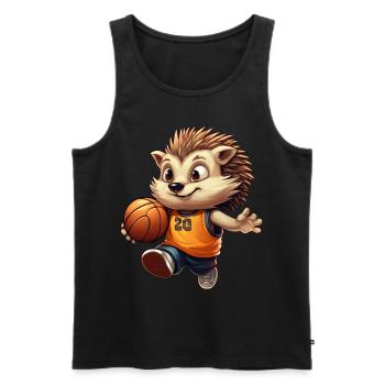Hérisson de basket-ball - Débardeur bio Premium Homme - noir - Devant - Michal (187cm)