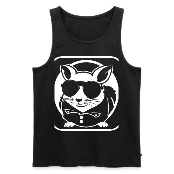 Lustiger Chihuahua mit Sonnenbrille Chihuahuas - Männer Premium Bio Tank Top - Schwarz - Vorne - Michal (187cm)