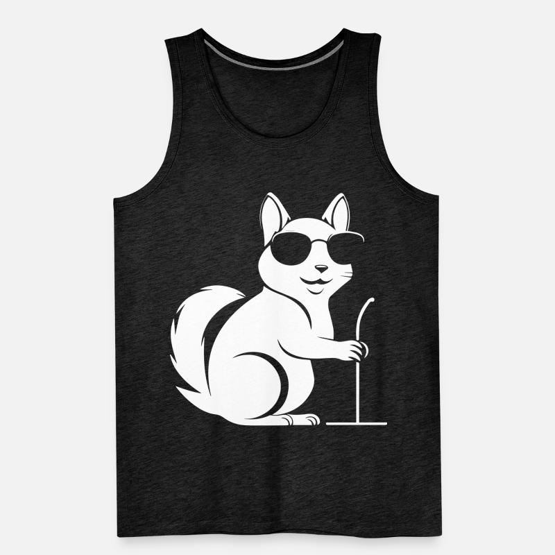 Lustiges Eichhörnchen mit Sonnenbrille Eichhörnchen Männer Premium Bio Tank Top