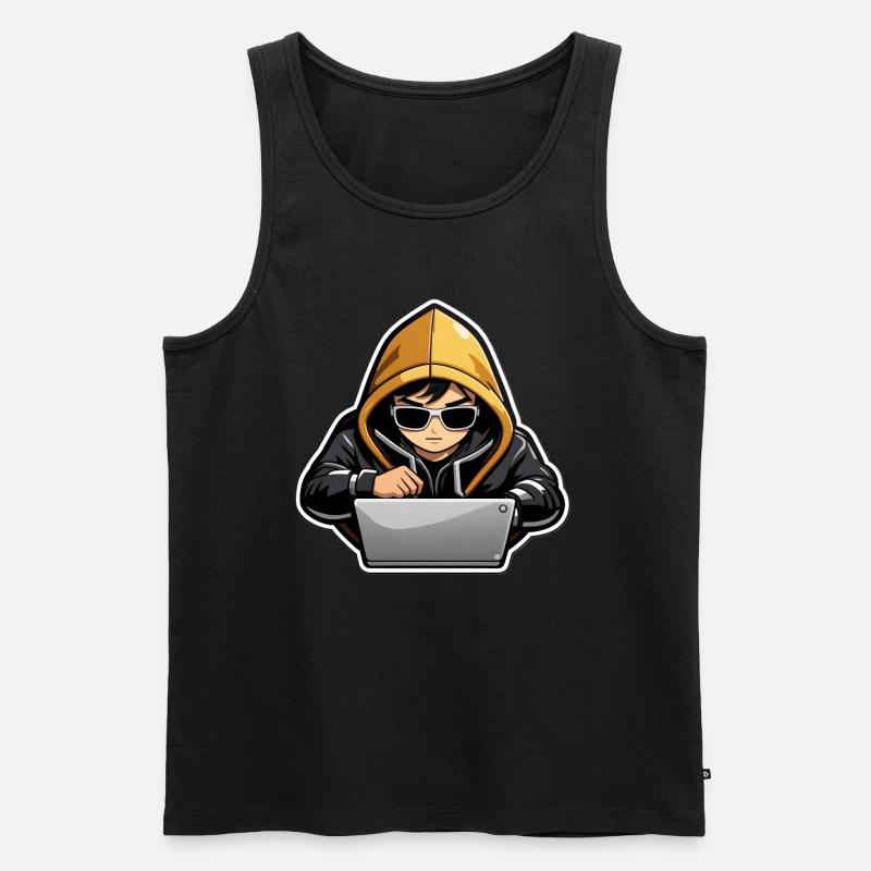Hacken auf - Männer Premium Bio Tank Top - Schwarz