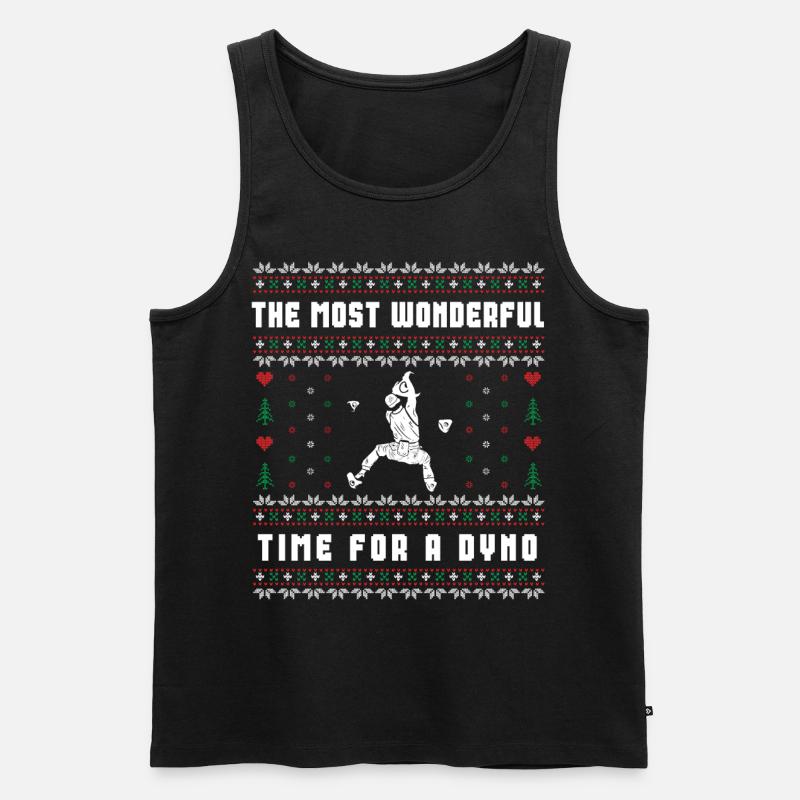 Klettern Hässlicher Weihnachtspullover - Männer Premium Bio Tank Top - Schwarz
