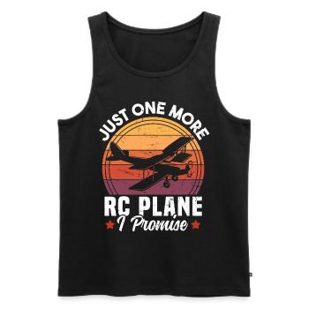 Nur noch ein RC-Flugzeug, versprochen - Männer Premium Bio Tank Top - Schwarz - Vorne - AI Model Male 178 light (178cm)
