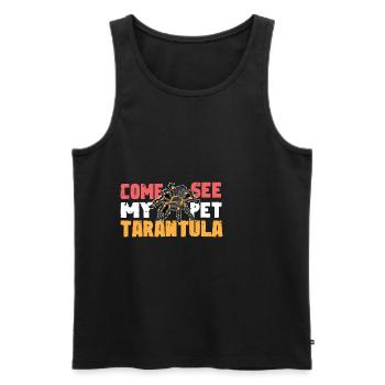 See my pet. Pet Lovers Gesche - Men's Premium Organic Tank Top - black - Front - AI Model Male 178 light (178cm)
