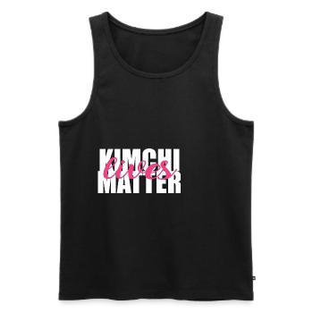 Kimchi Lives Matter Food Lover Gift - Men's Premium Organic Tank Top - black - Front - Michal (187cm)