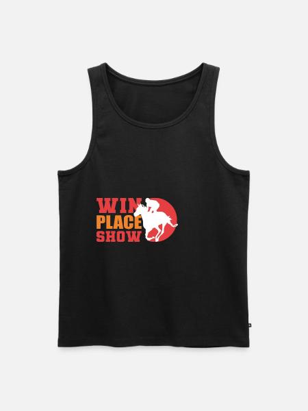 Platzshow gewinnen Reiter Gift - Männer Premium Bio Tank Top - Schwarz