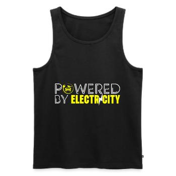 E-Auto Stromer Umweltschutz - Männer Premium Bio Tank Top - Schwarz - Vorne - AI Model Male 178 light (178cm)