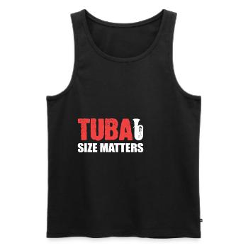 Tuba-Size-Angelegenheiten Instrumentalist Geschenk - Männer Premium Bio Tank Top - Schwarz - Vorne - AI Model Male 178 light (178cm)