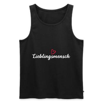 Lieblingsmensch Liebe Valentinstag Freunde - Männer Premium Bio Tank Top - Schwarz - Vorne - Michal (187cm)