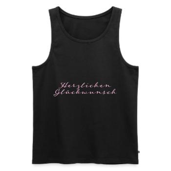 Herzlichen Glückwunsch - Männer Premium Bio Tank Top - Schwarz - Vorne - Michal (187cm)