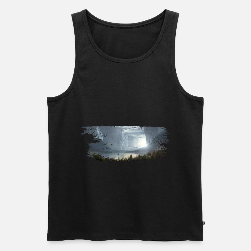 Fantasy cave - Männer Premium Bio Tank Top - Schwarz