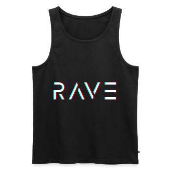 Speedcore Gabber Frenchcore Schranz Hardtekk Rave - Männer Premium Bio Tank Top - Schwarz - Vorne - AI Model Male 178 light (178cm)