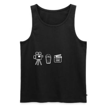 Kinosymbol Direktor Gift - Männer Premium Bio Tank Top - Schwarz - Vorne - AI Model Male 178 light (178cm)