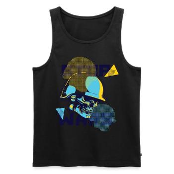 Stop Wars Anti War - Men's Premium Organic Tank Top - black - Front - AI Model Male 178 light (178cm)
