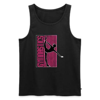 Gymnastics Floor Exercise Sport Gift Saying - Men's Premium Organic Tank Top - black - Front - AI Model Male 178 light (178cm)