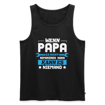 If Dad Can't Fix It Funny Saying - Men's Premium Organic Tank Top - black - Front - AI Model Male 178 light (178cm)