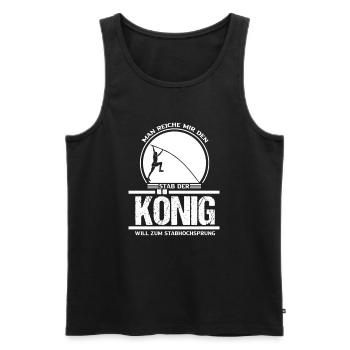 Stabhochsprung Motivation Spruch Geschenk lustig - Männer Premium Bio Tank Top - Schwarz - Vorne - Michal (187cm)