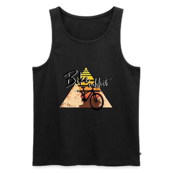 Bike addict bike riding biking gift - Men's Premium Organic Tank Top - black - Front - Michal (187cm)